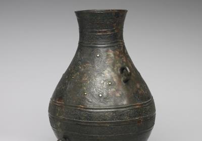 图片[2]-Hu wine vessel with bird and animal patterns and gold inlay, Warring States period (475-221 BCE)-China Archive